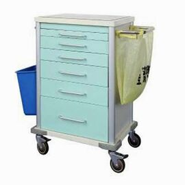 Medical Cold Rolled Steel Trolley With Six Drawers price