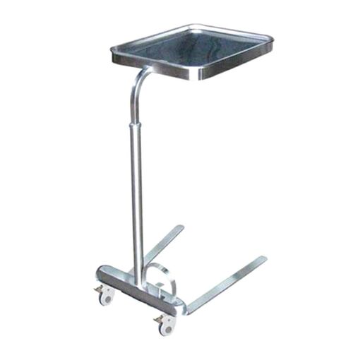 Hospital Stainless Steel Tray Stand with One Post