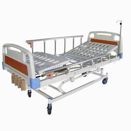Five Functions Manual Hospital bed With 4-part Steel Bedboards